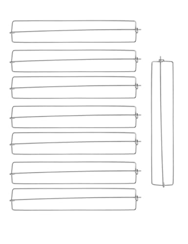 uvbws 4 Stück gegrilltes Hühnerflügelregal, Edelstahl-Klemmflügelgestell zum Braten von Huhn, Rind, Fisch und Grillen, Hühnerflügel, für Grillen und Picknick im Freien von uvbws