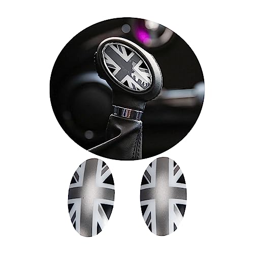 MINI F54 F55 F56 F57 F60 Union Jack Schalthebelknauf Abdeckung Trim für Mini Cooper One/S/JCW F54 Clubman,F55 Hatchback,F56 Hatchback,F57 Cabrio,F60 Countryman(Union Jack Grau) von uvcany