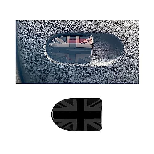 MINI F55 F56 F57 Union Jack Handschuhfach Aufbewahrungsbox Griffabdeckung Aufkleber Zierkappe für Mini Cooper One/S/JCW F55 Hatchback,F56 Hatchback,F57 Convertible(Union Jack Schwarz) von uvcany