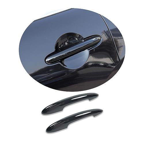 uvcany MINI F56 F57 Schwarz glänzend Außentürgriffe-Kappen Blenden, Auto Türgriff Verkleidung für Mini Cooper F56 F57 One/S/JCW(Schwarz glänzend, Kein schlüsselloser Zugang&mit Licht) von uvcany
