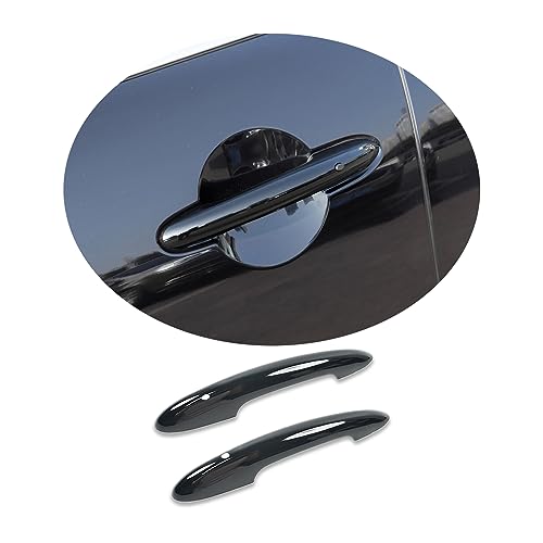 uvcany MINI F56 F57 Schwarz glänzend Außentürgriffe-Kappen Blenden, Auto Türgriff Verkleidung für Mini Cooper F56 F57 One/S/JCW(Schwarz glänzend, Mit schlüssellosem Zugang und Licht) von uvcany