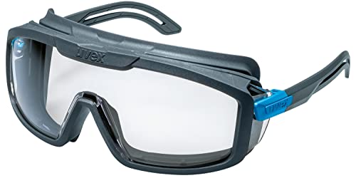 Uvex i-guard - Schutzbrille für Arbeit und Labor - Transparent/Anthrazit-Blau von Uvex