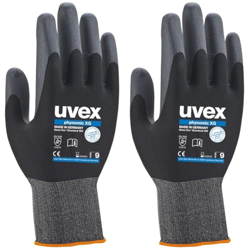 uvex phynomic XG 6007006 Polyamid Arbeitshandschuh Groeße (Handschuhe): 6 EN 388 1 Paar (Packung mit 2) von uvex
