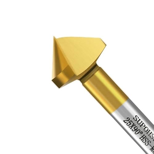 1 stücke 90 Grad Senker HSS Kobalt Enthält Anfasen Metall Fräsen Werkzeug 1 3 Flöte Cutter Anfasen Anfasen Cutter Ende Mühle(1F,30X90) von uvmgmync