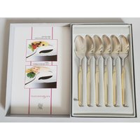 Wmf - Onda Gold Gourmetlöffel Vorspeiselöffel Cromargan Unbenutzt 6 Set von uwdesignstudio