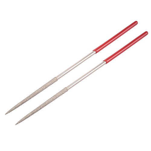 Sourcingmap 4 PCS 5 mm x 180 mm dreikant Diamant-Nadelfeile Körnung 150, a18031700ux0221 von uxcell