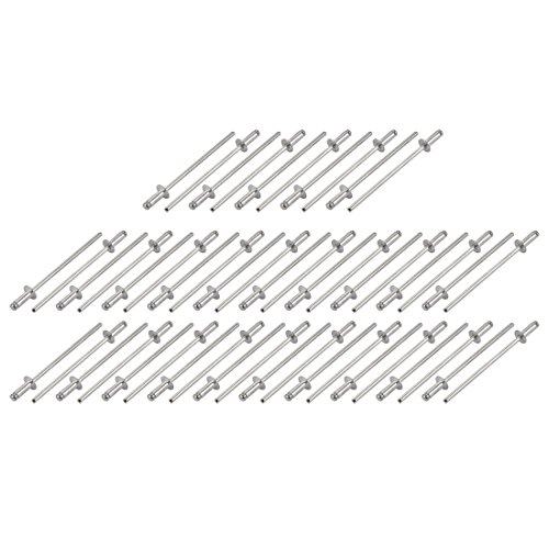 Sourcingmap m2.4 X 6 Aluminium offenes Ende Senkkopf Blind Nieten Silber Ton 50 von uxcell