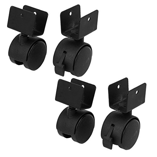 sourcing map 1,6" Dmr. Rad U-Clamp Top drehbare Universal Schwenkbremsrolle schwarz 4pcss sourcing map 1,6" Dmr. Rad U-Clamp Top drehbare Universal Schwenkbremsrolle schwarz 4pcss von uxcell