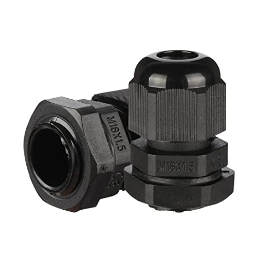 sourcing map 10 Stück M16 wasserdichte IP68 Nylon-Kabelverschraubung, verstellbare Kontermutter für Kabel mit 4–8 mm Durchmesser sourcing map 10 Stück M16 wasserdichte IP68 Nylon-Kabelverschraubung, verstellbare Kontermutter für Kabel mit 4–8 mm Durchmesser von uxcell