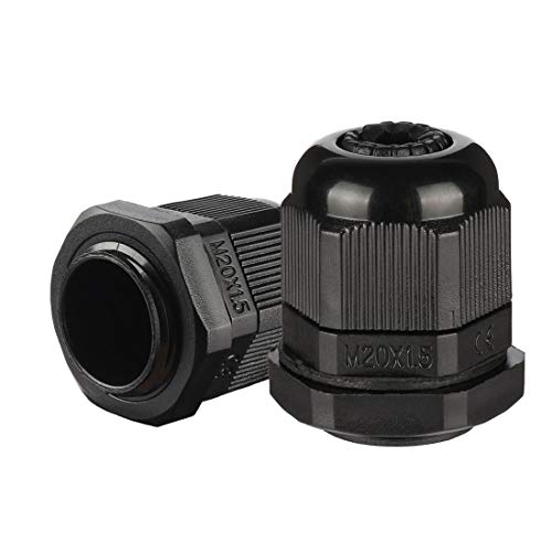 sourcing map 10 Stück M20 wasserdichte IP68 Nylon-Kabelverschraubung, verstellbare Kontermutter für Kabel mit 6–12 mm Durchmesser sourcing map 10 Stück M20 wasserdichte IP68 Nylon-Kabelverschraubung, verstellbare Kontermutter für Kabel mit 6–12 mm Durchmesser von uxcell