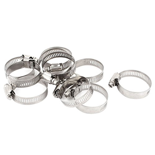sourcing map 10 Stück Verstellbare Edelstahl ROHR SCHLAUCH-Hoop 44 21 mm de von uxcell