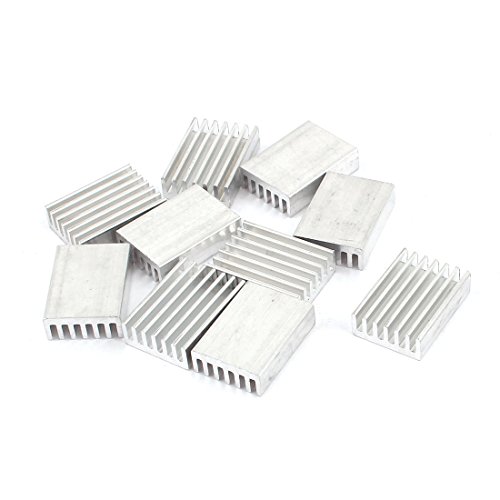 sourcing map 10 Stücke Silberton Aluminium Radiator Heizkörper Kühlkörper 20mmx14mmx6mm de DE de von uxcell