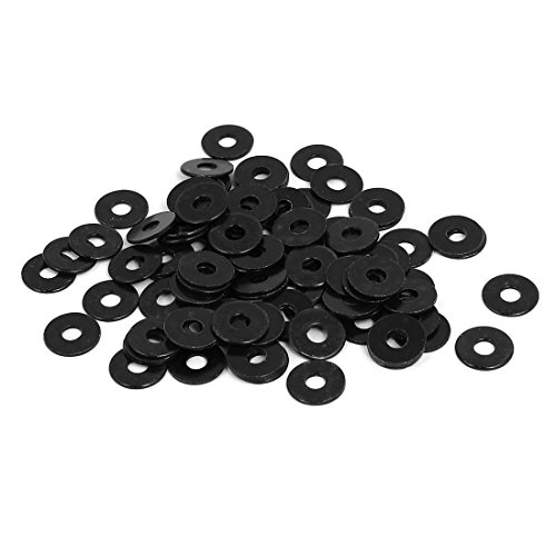 sourcing map 100STK Beilagscheiben Abstandhalter Dichtungen Befestiger M3 x 10mm x 1mm Schwarz Verzinkt von uxcell