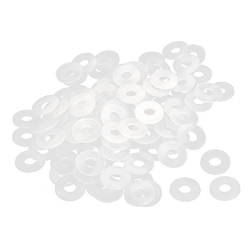 sourcing map 100stk 10mm x 4mm x 1mm Nylon flach isolierenden Unterlegscheiben Dichtung weiß DE de von uxcell