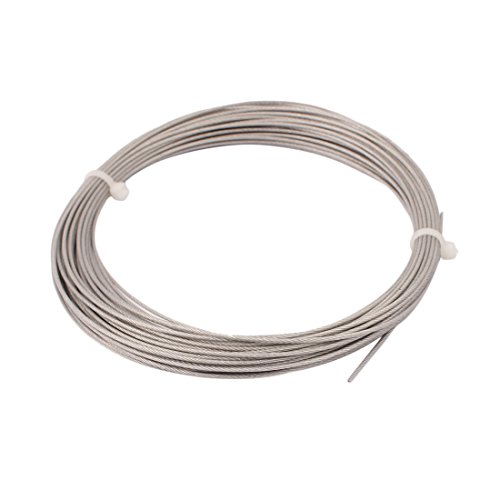 sourcing map 10M Länge 1mm Durchmesser Plastik beschichtetes flexibles Stahldraht Kabel Seil de von uxcell