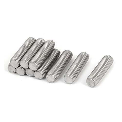 sourcing map 10 Stück Gewindestangen M12x45mm Edelstahl 304 Gewindestift Metrischem Vollgewinde Bar Gewindestäbe für Befestigung CNC-Werkzeugmaschinen 3D-Drucker Industrie Geräte von uxcell