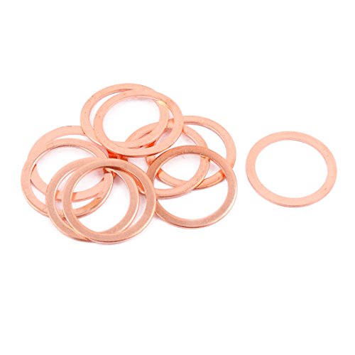 sourcing map 10Stk.26x20x1mm Flach Ring Kupfer Scheibe Dichtung Befestigung Unterlagscheibe de sourcing map 10Stk.26x20x1mm Flach Ring Kupfer Scheibe Dichtung Befestigung Unterlagscheibe de von uxcell