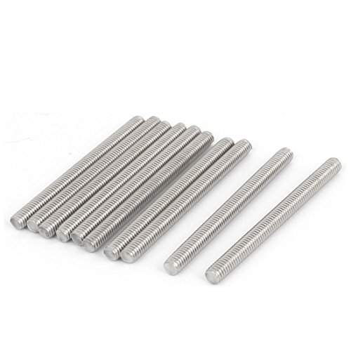 sourcing map 10 Stück Gewindestangen M6x70mm Edelstahl 304 Gewindestift Metrischem Vollgewinde Bar Gewindestäbe für Befestigung CNC-Werkzeugmaschinen 3D-Drucker Industrie Geräte von uxcell
