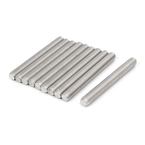 sourcing map 10 Stück Gewindestangen M8x70mm Edelstahl 304 Gewindestift Metrischem Vollgewinde Bar Gewindestäbe für Befestigung CNC-Werkzeugmaschinen 3D-Drucker Industrie Geräte von uxcell