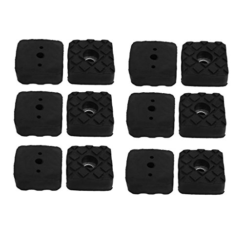 sourcing map 12 Stück Möbel Tisch Schreibtisch Gummi Bein Fuß Pads Bodenschützer 23x23x9mm von uxcell