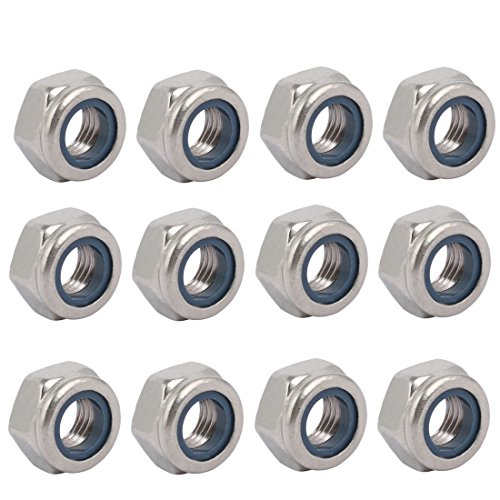 sourcing map 12pcs Sechskant Mutter M10 x 1.25mm Neigung Metrisch Feingewinde 304 Edelstahl DE de von uxcell