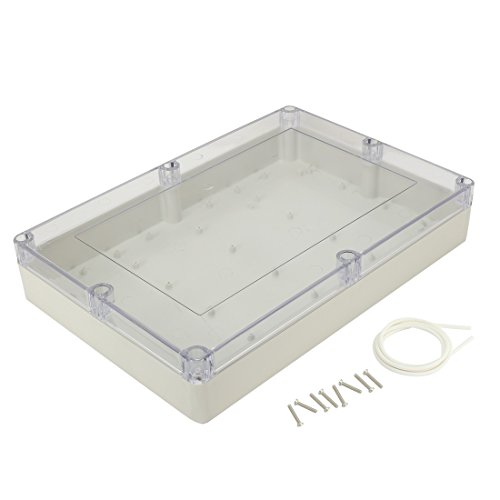 sourcing map 15""x10,2"" x2,8""ABS Anschlussdose Universal Projekt Gehäuse mit PC Abdeckung DE de von uxcell