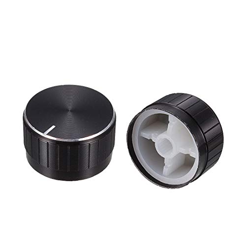sourcing map 2 Stk. Schwarz Kunststoff Potentiometer Dreh- Bedienknöpfe Kappen 17x30mm DE de von uxcell