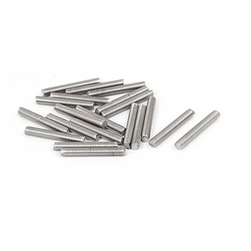 sourcing map 20 Stück Gewindestangen M3x20mm Edelstahl 304 Gewindestift Metrischem Vollgewinde Bar Gewindestäbe für Befestigung CNC-Werkzeugmaschinen 3D-Drucker Industrie Geräte von uxcell