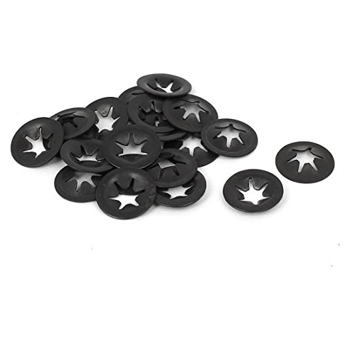 sourcing map 20 Stück Innenzahn Schnellverschluss Geschwindigkeitssperre Stern Sicherungsscheibe 4 mm x 12 mm von uxcell
