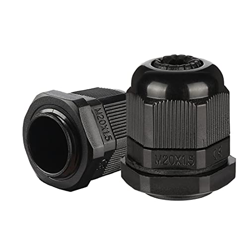 sourcing map 20 Stück M20 wasserdichte IP68 Nylon-Kabelverschraubung, verstellbare Kontermutter für Kabel mit 6–12 mm Durchmesser sourcing map 20 Stück M20 wasserdichte IP68 Nylon-Kabelverschraubung, verstellbare Kontermutter für Kabel mit 6–12 mm Durchmesser von uxcell