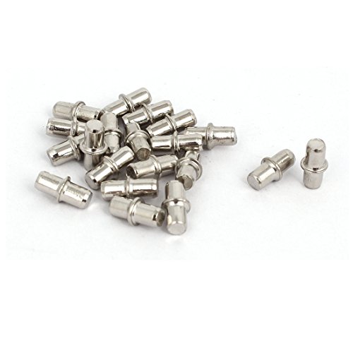 sourcing map 20 Stück Schrank Kleiderschrank Regal Stützbolzen Bolzen Pegs Silber 5mmx13.5mm de von uxcell