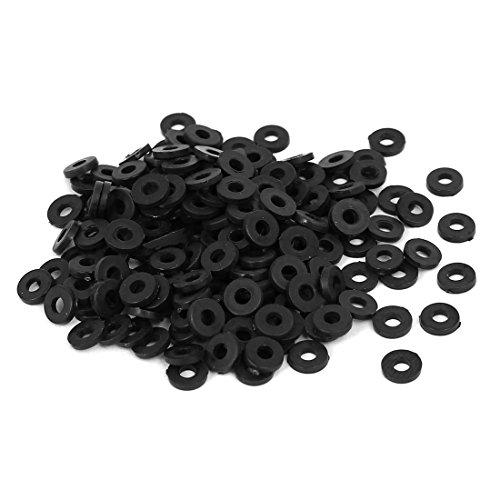sourcing map 200 Stück Nylon Unterlegscheiben M2 5mm Außendurchm. 2mm Innendurchm. 1mm Dicke für Wasserschlauch Wasserhahn von uxcell