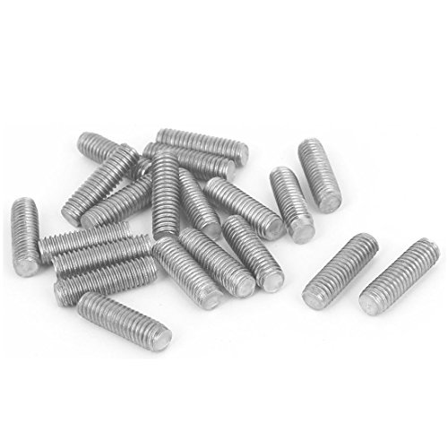 sourcing map 20 Stück Gewindestangen M6x20mm Edelstahl 304 Gewindestift Metrischem Vollgewinde Bar Gewindestäbe für Befestigung CNC-Werkzeugmaschinen 3D-Drucker Industrie Geräte von uxcell