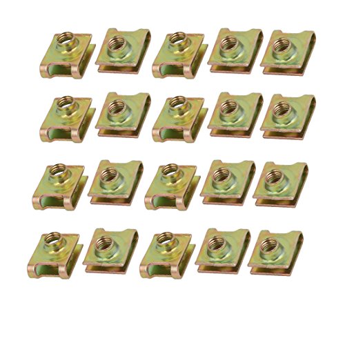 sourcing map 20pcs Feder Stahl Geschwindigkeit Befestiger U Mutter Messing M6 Schraube DE de von uxcell