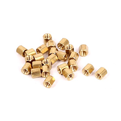 sourcing map 25 Stück M3 x 5mm Innengewinde Messing Sechskant Abstands Bolzen Abstands Mutter sourcing map 25 Stück M3 x 5mm Innengewinde Messing Sechskant Abstands Bolzen Abstands Mutter von uxcell