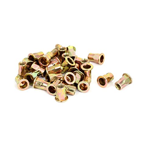 sourcing map 30 Stk. Nietmuttern M6x15mm Halbes Sechskant Körper flach Kopf Blind Gewindeeinsätze Mutter sourcing map 30 Stk. Nietmuttern M6x15mm Halbes Sechskant Körper flach Kopf Blind Gewindeeinsätze Mutter von uxcell