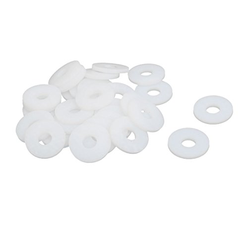 sourcing map 30St PTFE Flache Unterlegscheiben Dichtung 18mm AD 6mm ID 2mm Dicke Weiß sourcing map 30St PTFE Flache Unterlegscheiben Dichtung 18mm AD 6mm ID 2mm Dicke Weiß von uxcell