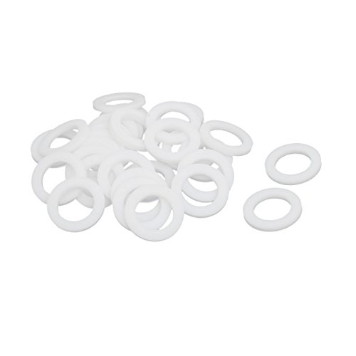 sourcing map 30St PTFE Flache Unterlegscheiben Dichtung 19mm AD 12mm ID 2mm Dicke Weiß sourcing map 30St PTFE Flache Unterlegscheiben Dichtung 19mm AD 12mm ID 2mm Dicke Weiß von uxcell