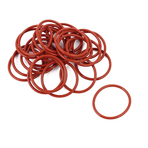 sourcing map 30Stk Rot 22mm x 1.5mm Silikon Gummi Dichtung O Ring Dichtung Ring Hitze Beständig de von uxcell
