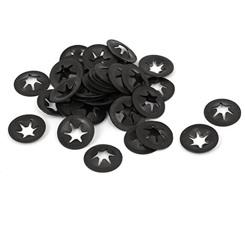 sourcing map 40 Stück Sternschloss Sicherungsscheiben 4mm x 12mm mit Innenzahn Ersatz von uxcell