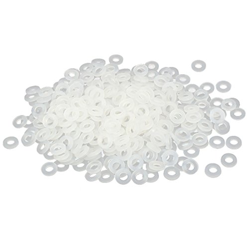 sourcing map 400 Stück Nylon Flache Isolierscheiben Abstandshalter Verschluss M3 x 6mm x 1mm von uxcell