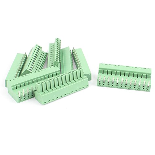 sourcing map 5 Paar 3,81 mm Pitch 12-Pin M/F PCB steckbar Terminal Block Anschluss de von uxcell