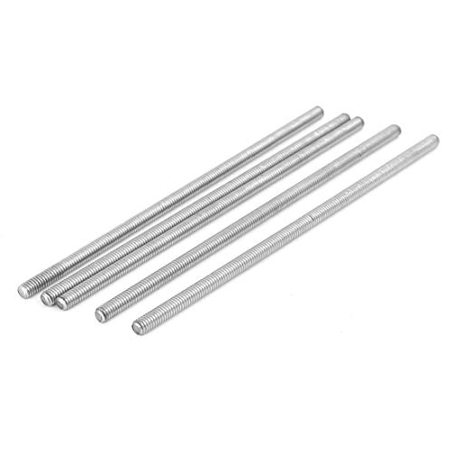 sourcing map 5 Stück Gewindestangen M4x100mm Edelstahl 304 Gewindestift Metrischem Vollgewinde Bar Gewindestäbe für Befestigung CNC-Werkzeugmaschinen 3D-Drucker Industrie Geräte von uxcell