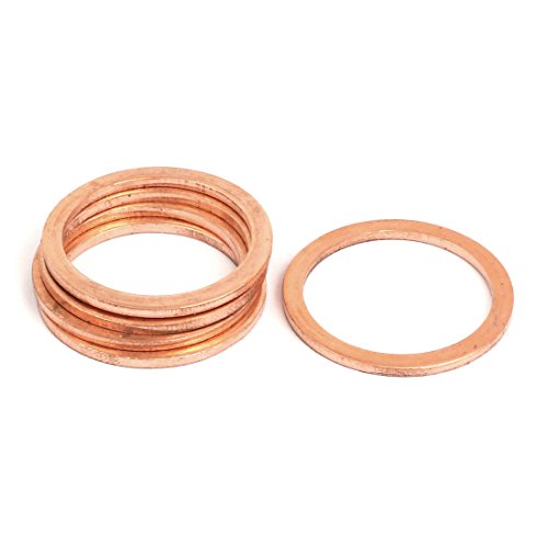 sourcing map 5 Stück Flache Ring Abdichtung Unterlegscheibe Dichtung 22mmx27mmx1.5mm Kupfer sourcing map 5 Stück Flache Ring Abdichtung Unterlegscheibe Dichtung 22mmx27mmx1.5mm Kupfer von uxcell