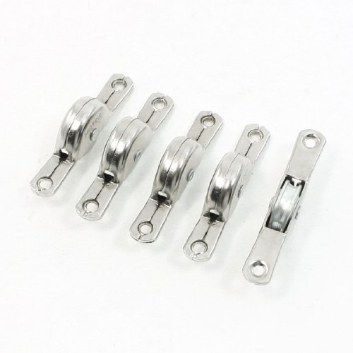 sourcing map 5 Stück Home Kleiderschrank Schiebetür gerillt Single Wheel Roller Ersatz von uxcell