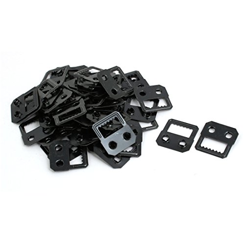 sourcing map 50 Stück Album Rahmen Bild Metall Selbstverlegenheit Sägezahn 2 Löcher Aufhänger DE de von uxcell