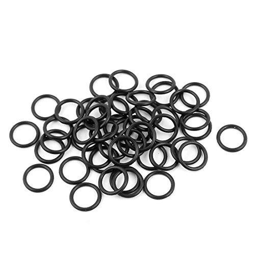 sourcing map 50 Stück Nitrilkautschuk O-Ring Metrische Dichtung Gummi 6.6mm Außendurchm. 5mm Innendurchm. 0.8mm Breite von uxcell