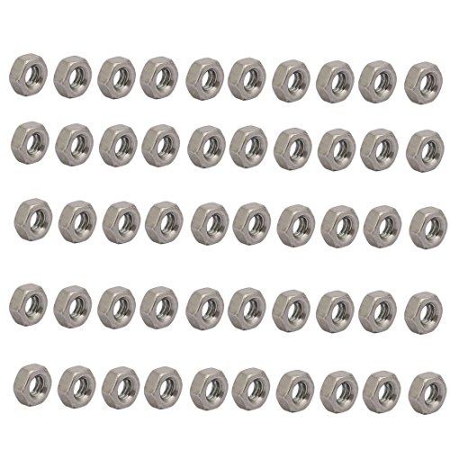 sourcing map 50 Stück Sechskantmuttern 5/32-32 UNC 304 Edelstahl Gewinde Sechskantmutter Nut von uxcell