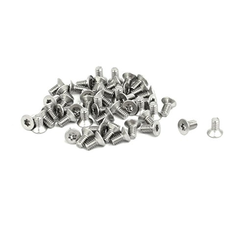 sourcing map 50Stk M2x4mm T6 304 Edelstahl Flachkopf Torx Kopf Schrauben Silber Ton DE de sourcing map 50Stk M2x4mm T6 304 Edelstahl Flachkopf Torx Kopf Schrauben Silber Ton DE de von uxcell
