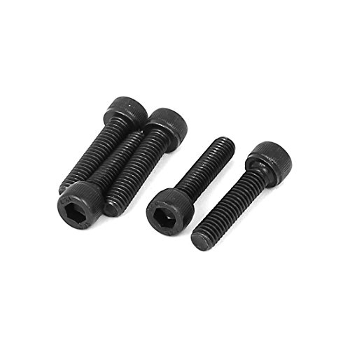 sourcing map 5PCS M6 x 25mm Legierter Stahl 12.9 Grad Sechskant Schraube Kopf Kappe Maschine de von uxcell